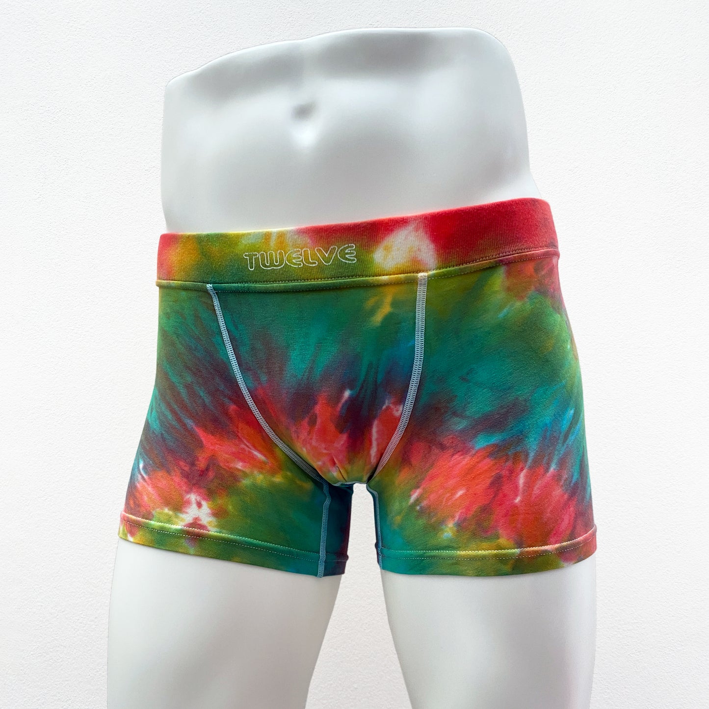 14-08 Tie Dyeing Cotton Spandex MAD print BOXER