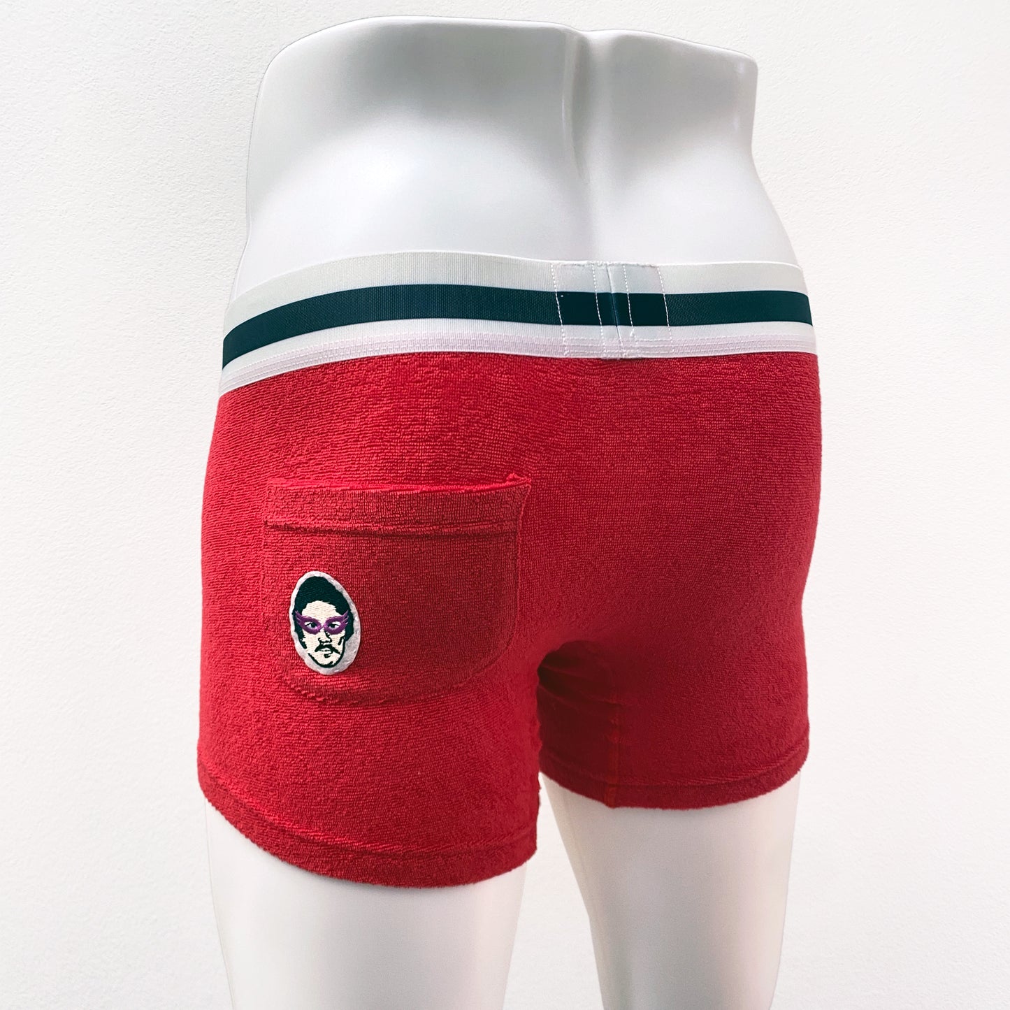 16-19 Stretch Pile Mr.Twelve patch embroidery BOXER