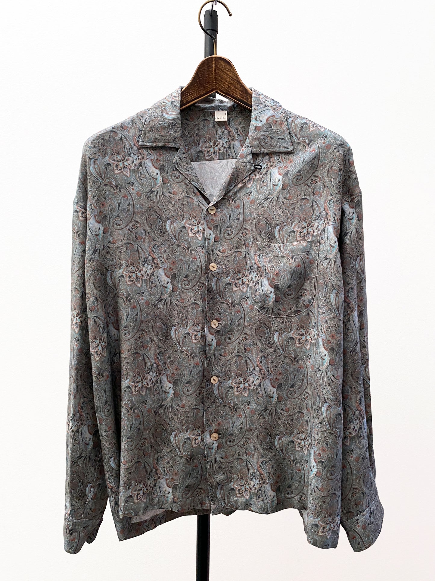 OTT23-03 PAISLEY INKJET PRINT RAYON100%FABRIC L/S SHIRTS