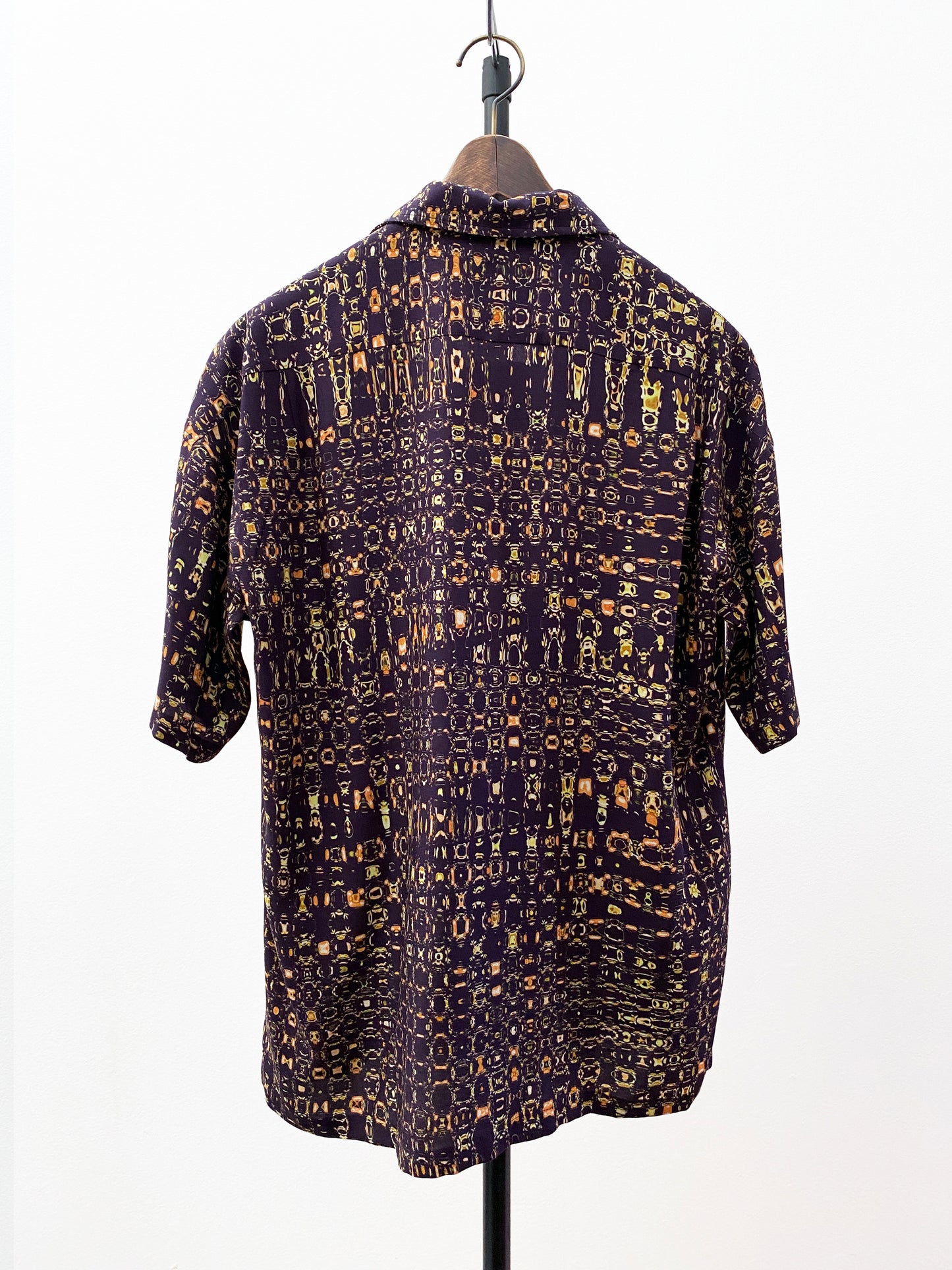 OTT23-07 FLOWER INKJET PRINT RAYON100%FABRIC H/S SHIRTS