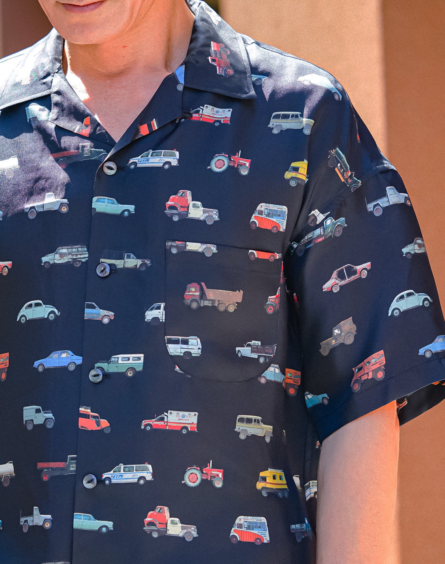 OTT19-03 SILK100%INJET JUNKCAR PRINT SHIRTS