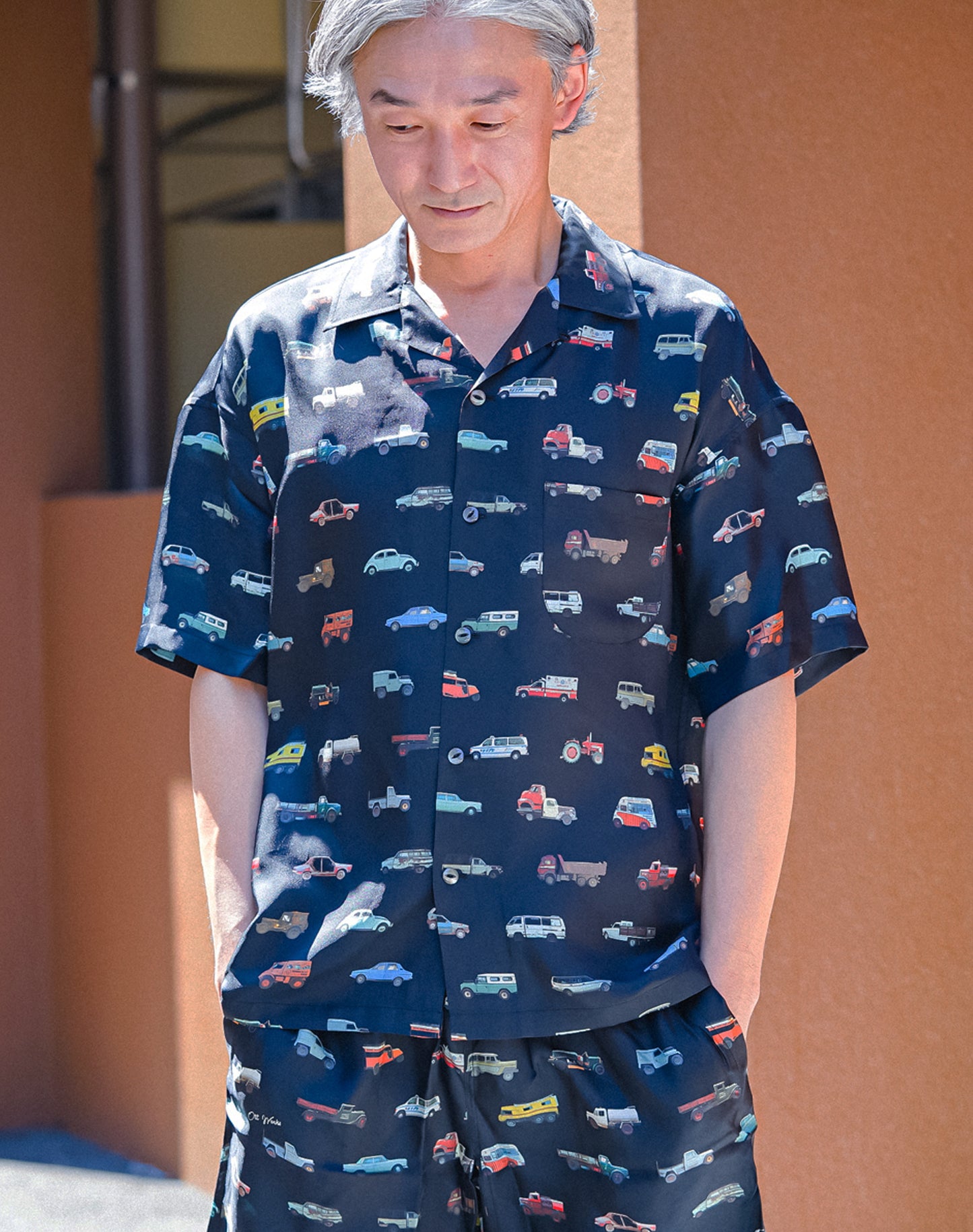 OTT19-03 SILK100%INJET JUNKCAR PRINT SHIRTS