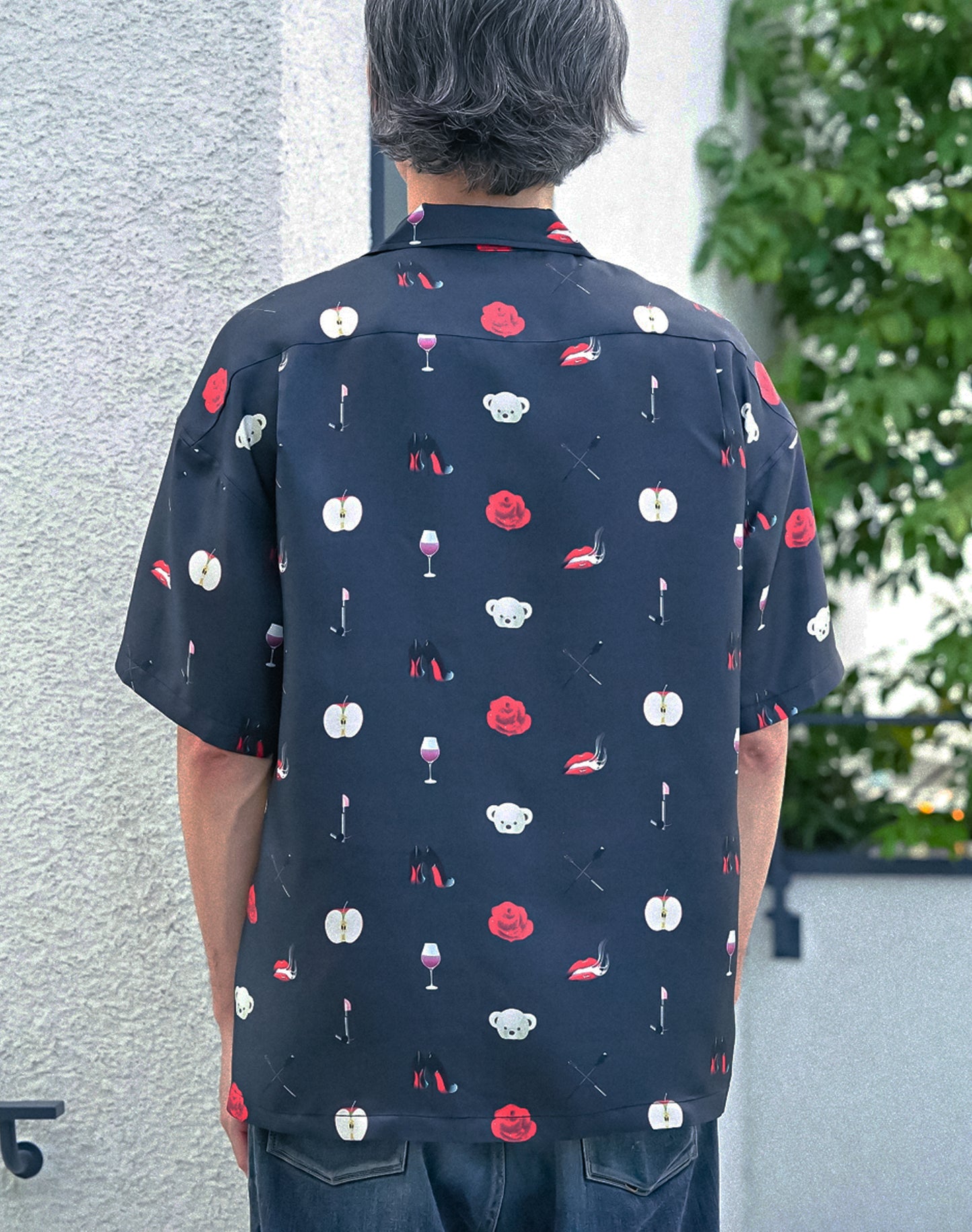OTT19-05 SILK100%INKJET ICON PRINT SHIRTS