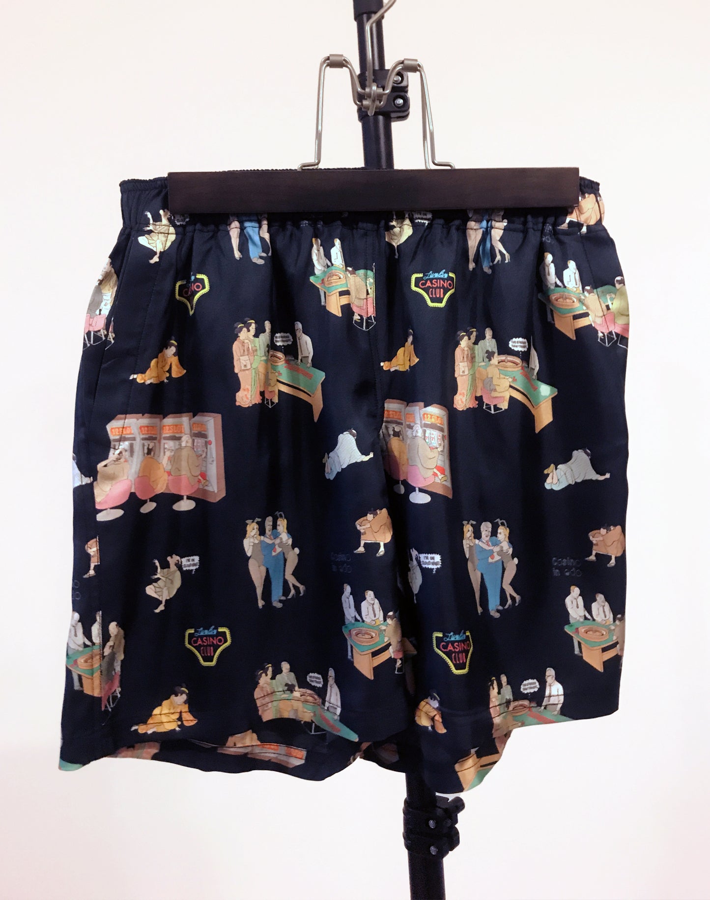 OTT19-12 SILK100%INKJET CASINO in EDO PRINT SHORTS