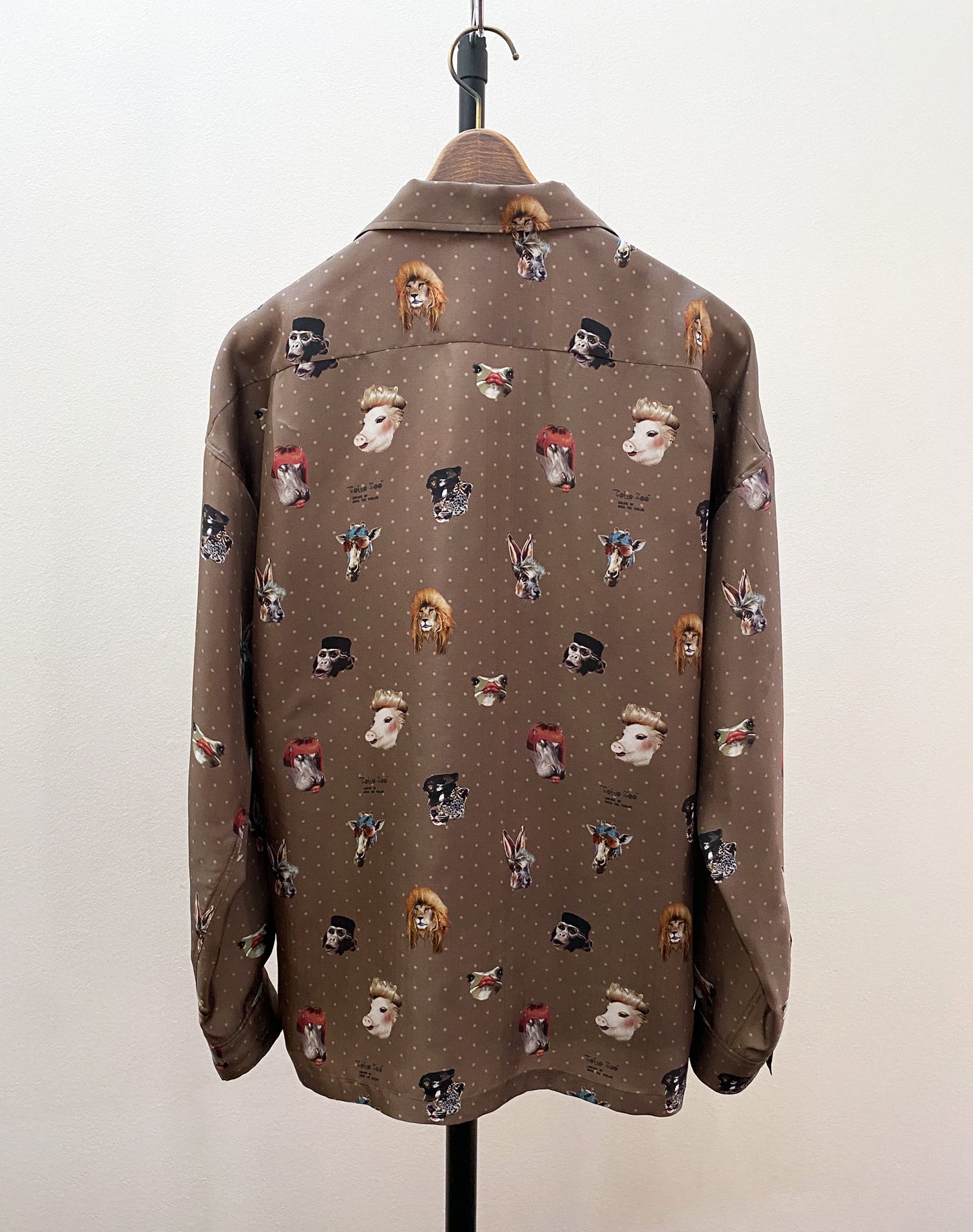 OTT21-07 TOKYO ZOO INKJET PRINT SILK100% L/S SHIRTS