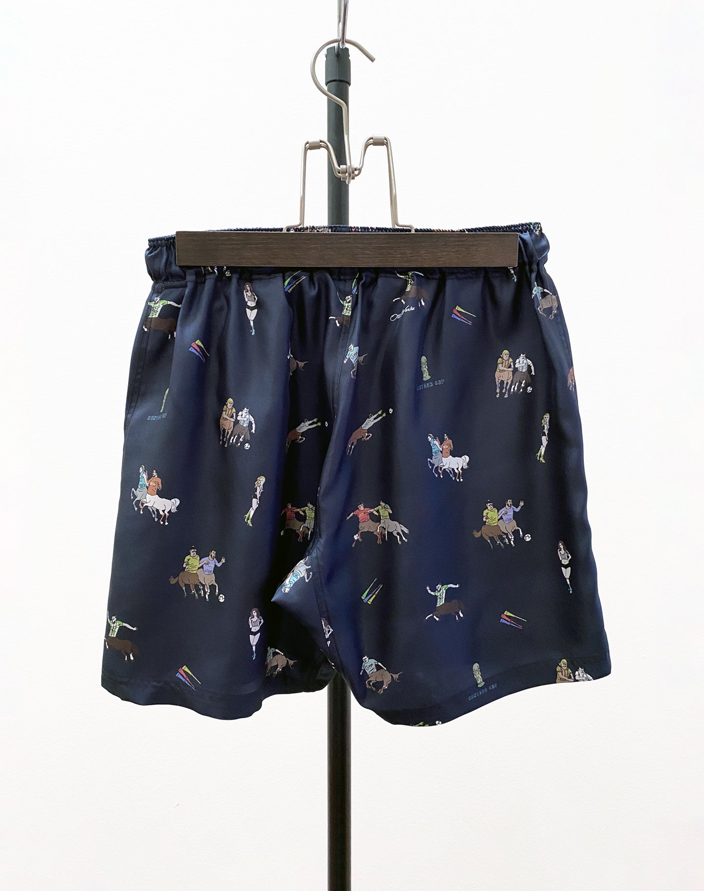 OTT21-14 CENTAUR CUP INKJET PRINT SILK100% SHORTS (SILVERGREY)