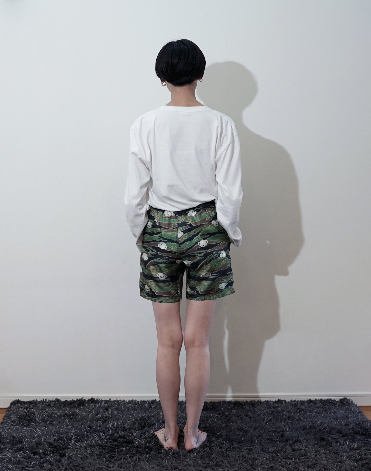 OTT21-16 TYGERCAMO BEAR INKJET PRINT SILK100% SHORTS