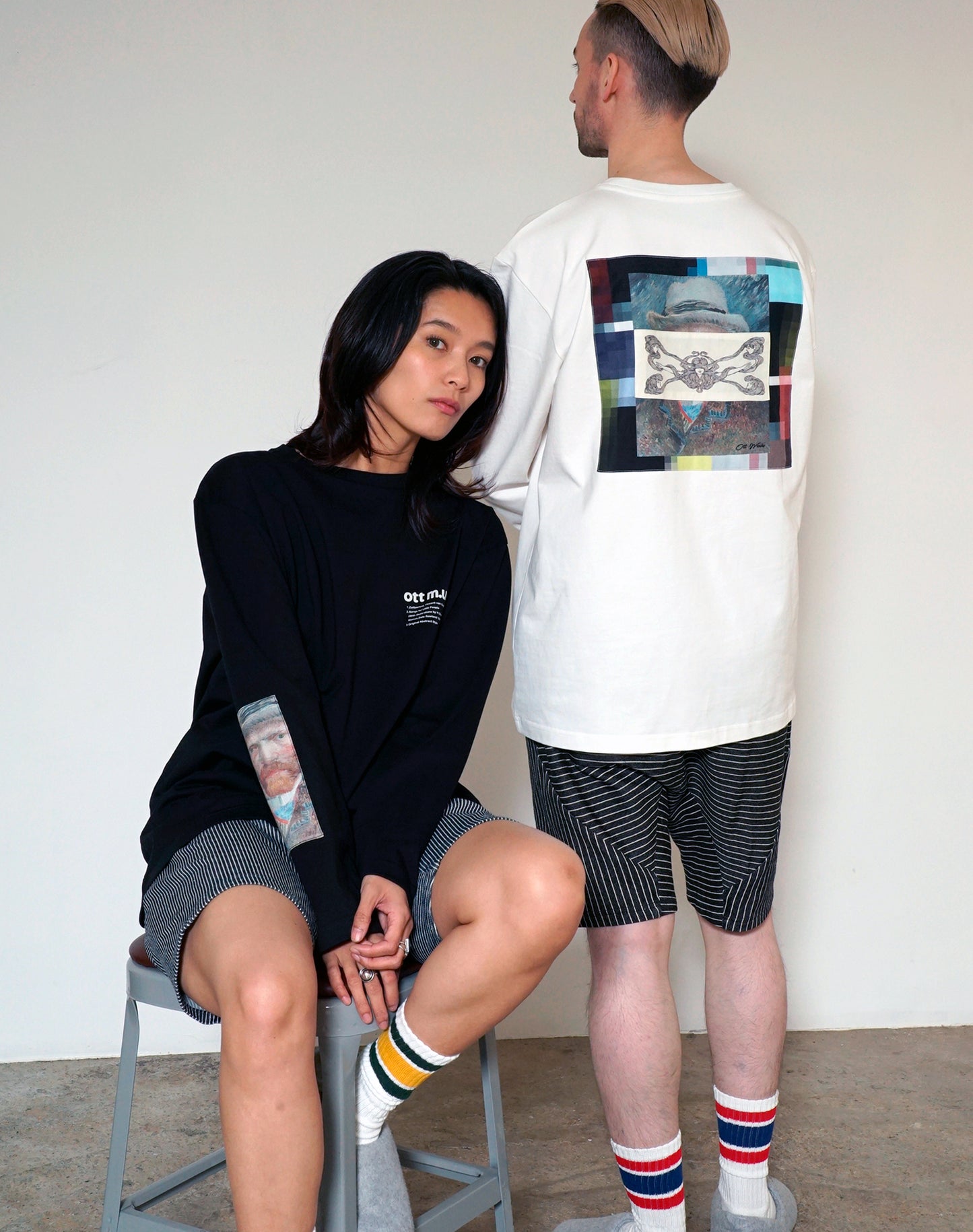 OTT22-15 M.U.A 3 Gogh in Paris 1887 MOOD HEAVY OZ INKJET PRINT L/S T-SHIRTS