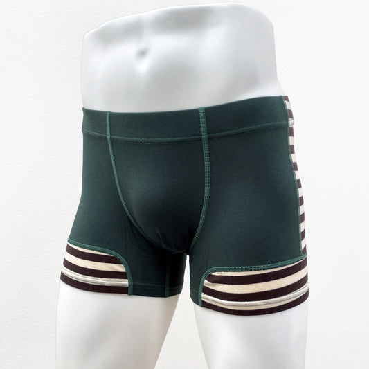 17-09 32Cotton Spandex Panel Border BOXER