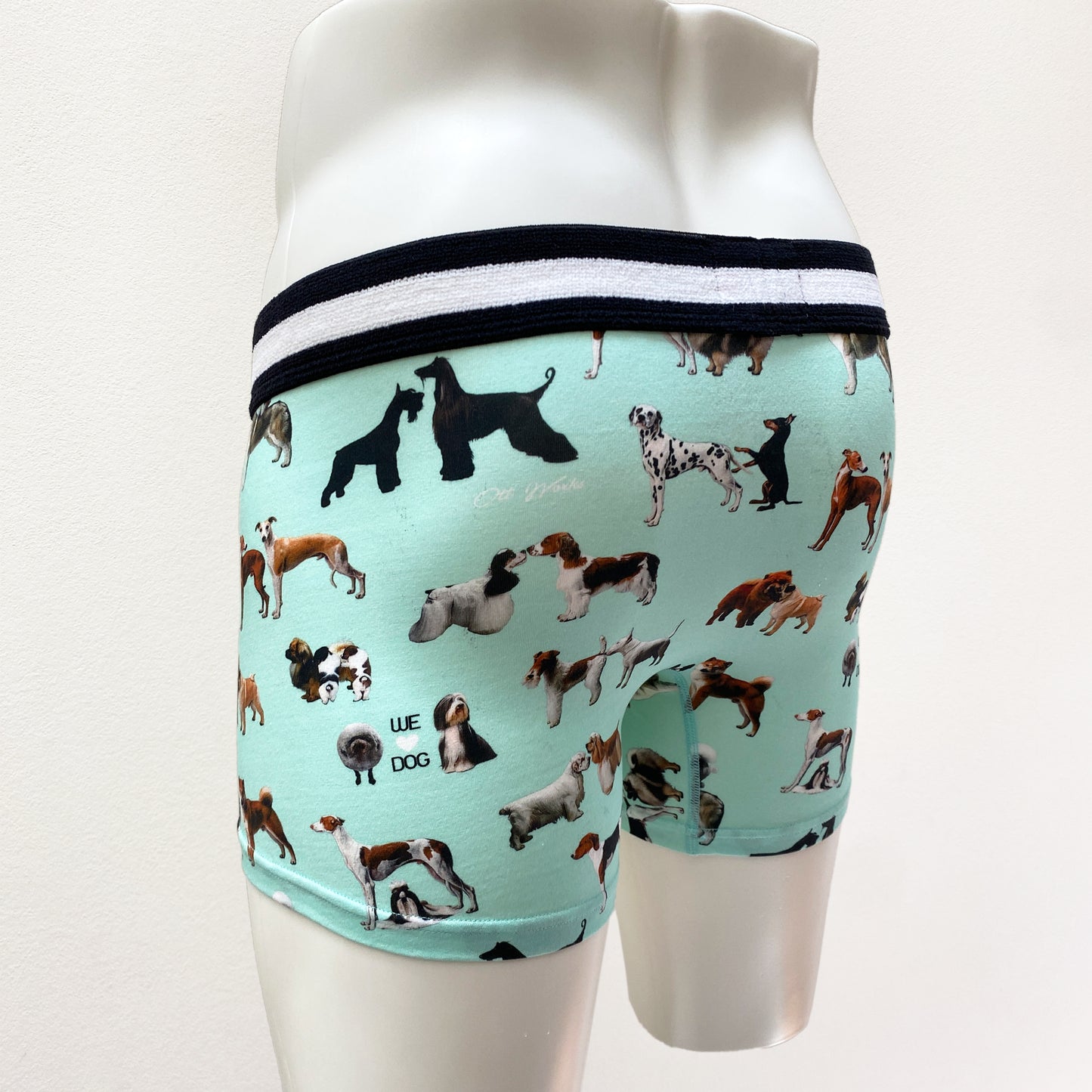 19-10 WE LOVE DOG Inkjet print & Pile Elastic band BOXER