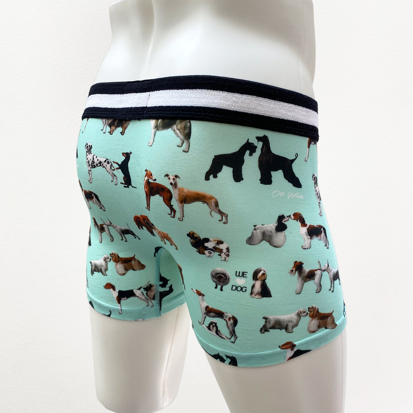 19-10 WE LOVE DOG Inkjet print & Pile Elastic band BOXER