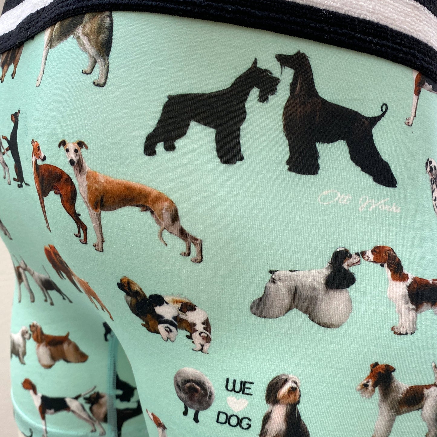 19-10 WE LOVE DOG Inkjet print & Pile Elastic band BOXER