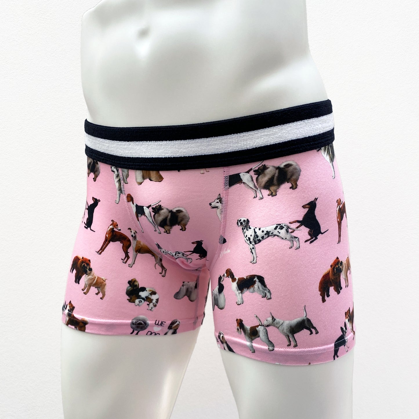 19-10 WE LOVE DOG Inkjet print & Pile Elastic band BOXER