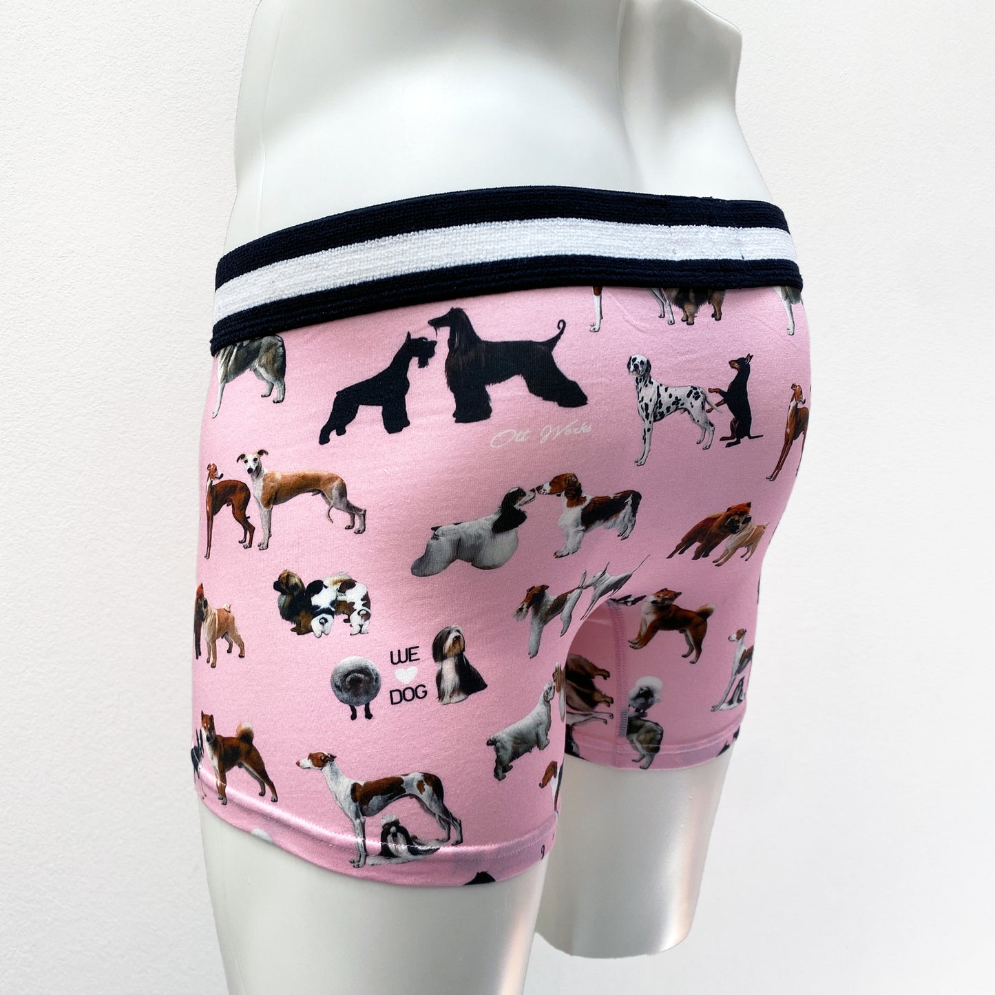 19-10 WE LOVE DOG Inkjet print & Pile Elastic band BOXER