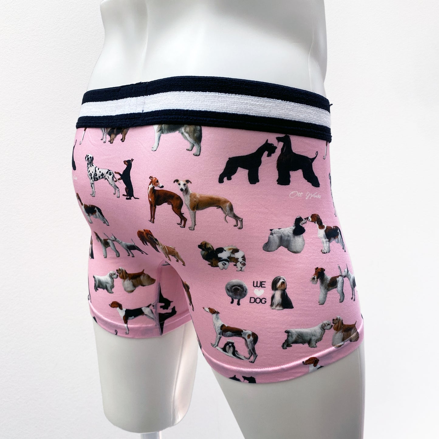 19-10 WE LOVE DOG Inkjet print & Pile Elastic band BOXER