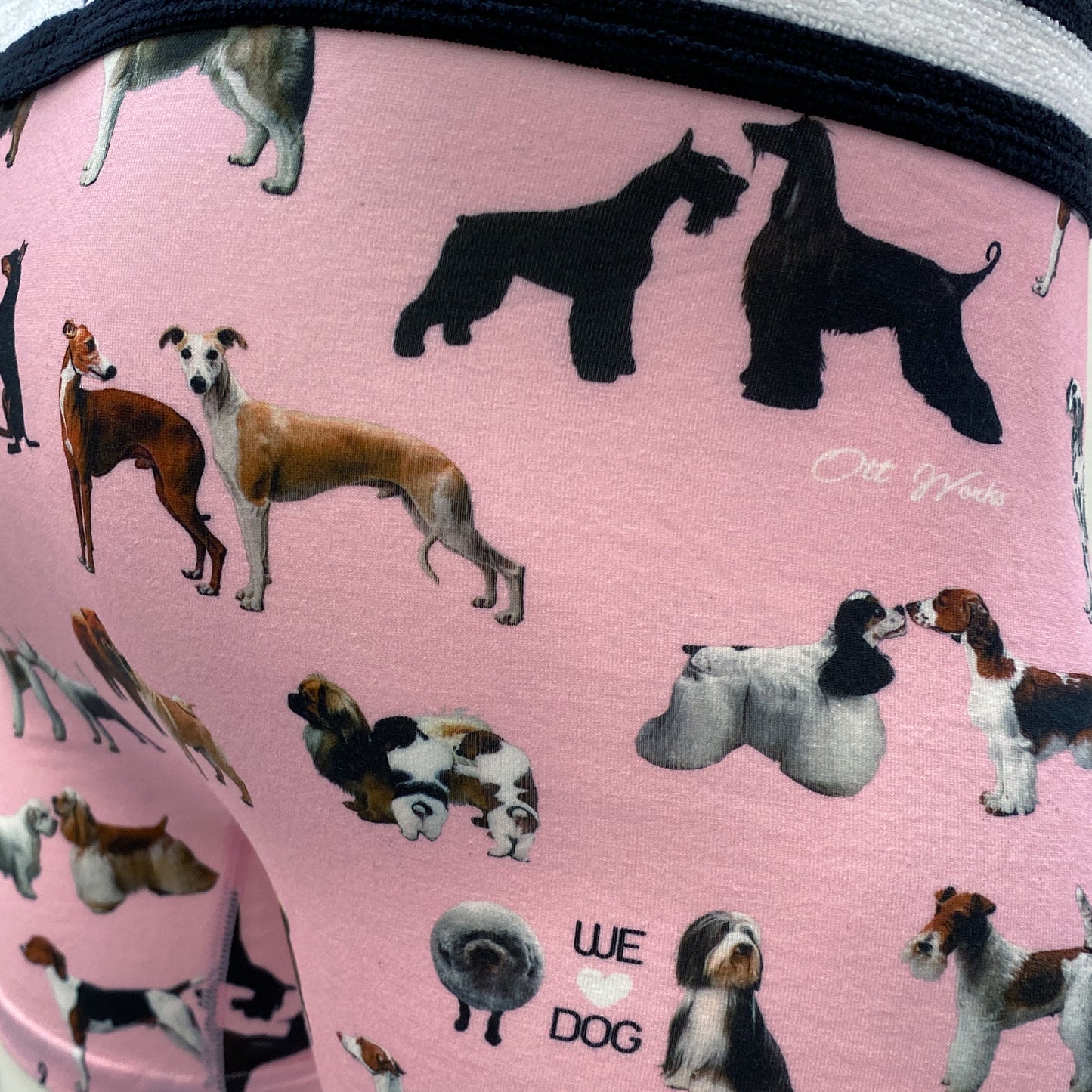 19-10 WE LOVE DOG Inkjet print & Pile Elastic band BOXER