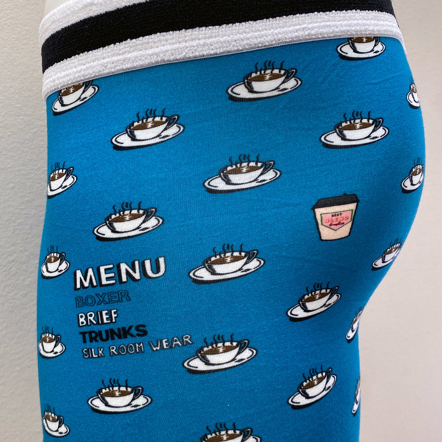 19-11 COFFEE Inkjet print& Pile Elastic band BOXER