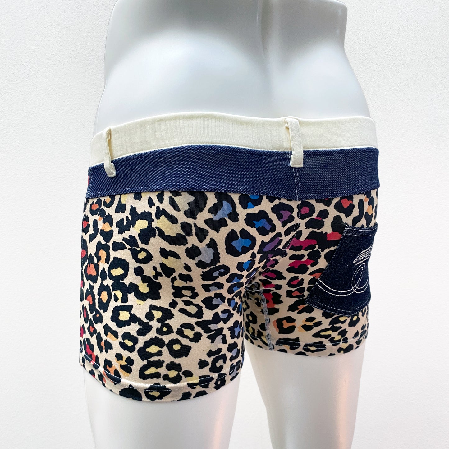 20-12 LEOPARD Inkjet print  Super Low rise pocket BOXER