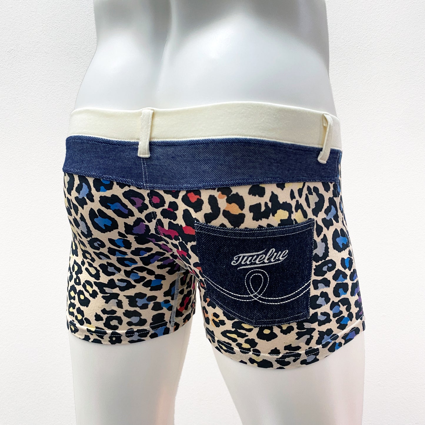 20-12 LEOPARD Inkjet print  Super Low rise pocket BOXER