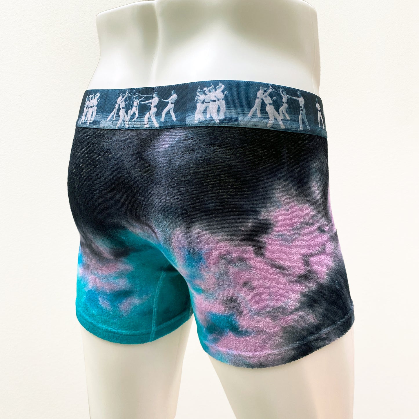 21-05b WALK&BATTLE elastic print & Stretch Pile TieDye BOXER