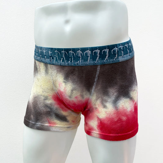 21-05a WALK&BATTLE elastic print & Stretch Pile TieDye BOXER