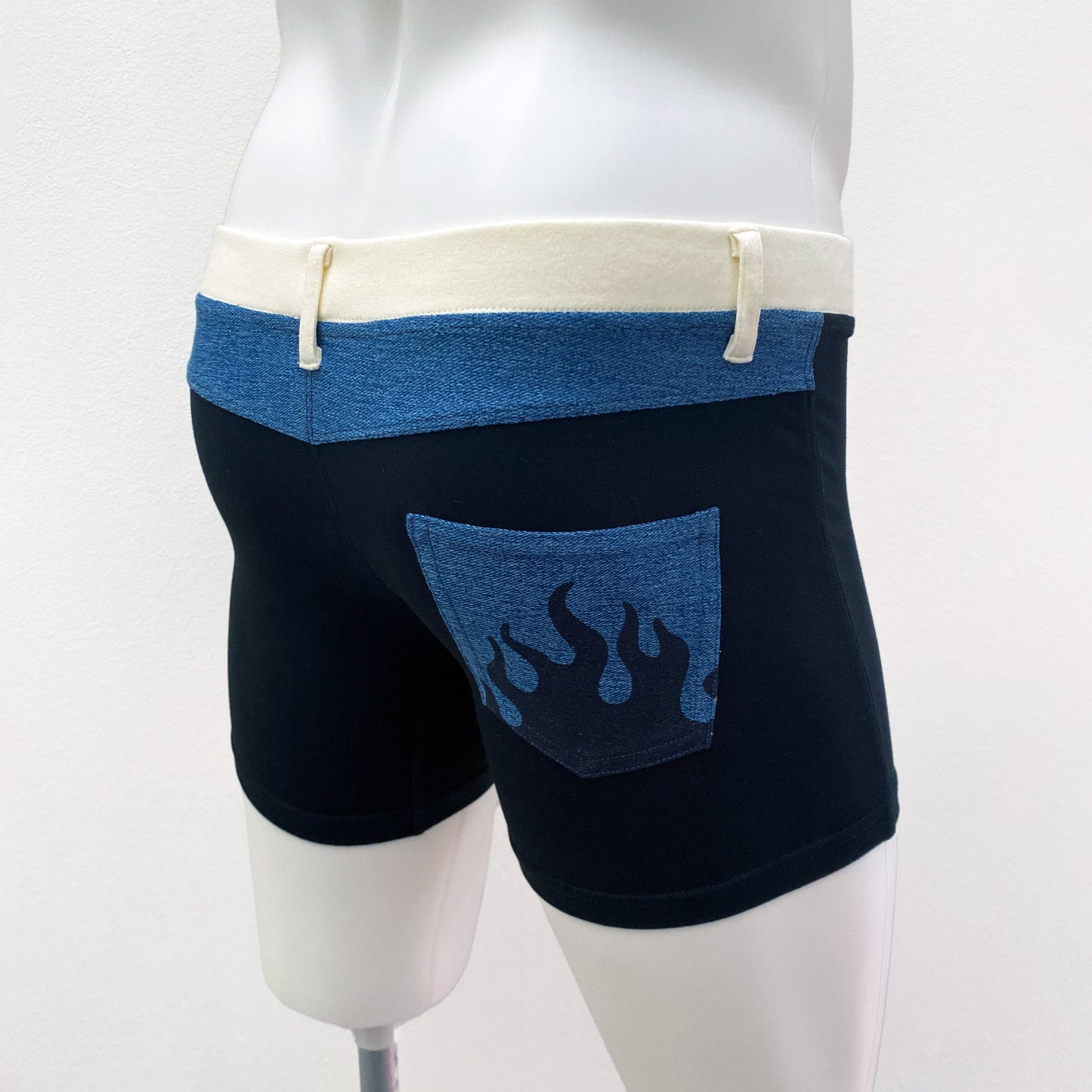 21-24  FIRE print Cotton Spandex pocket BOXER