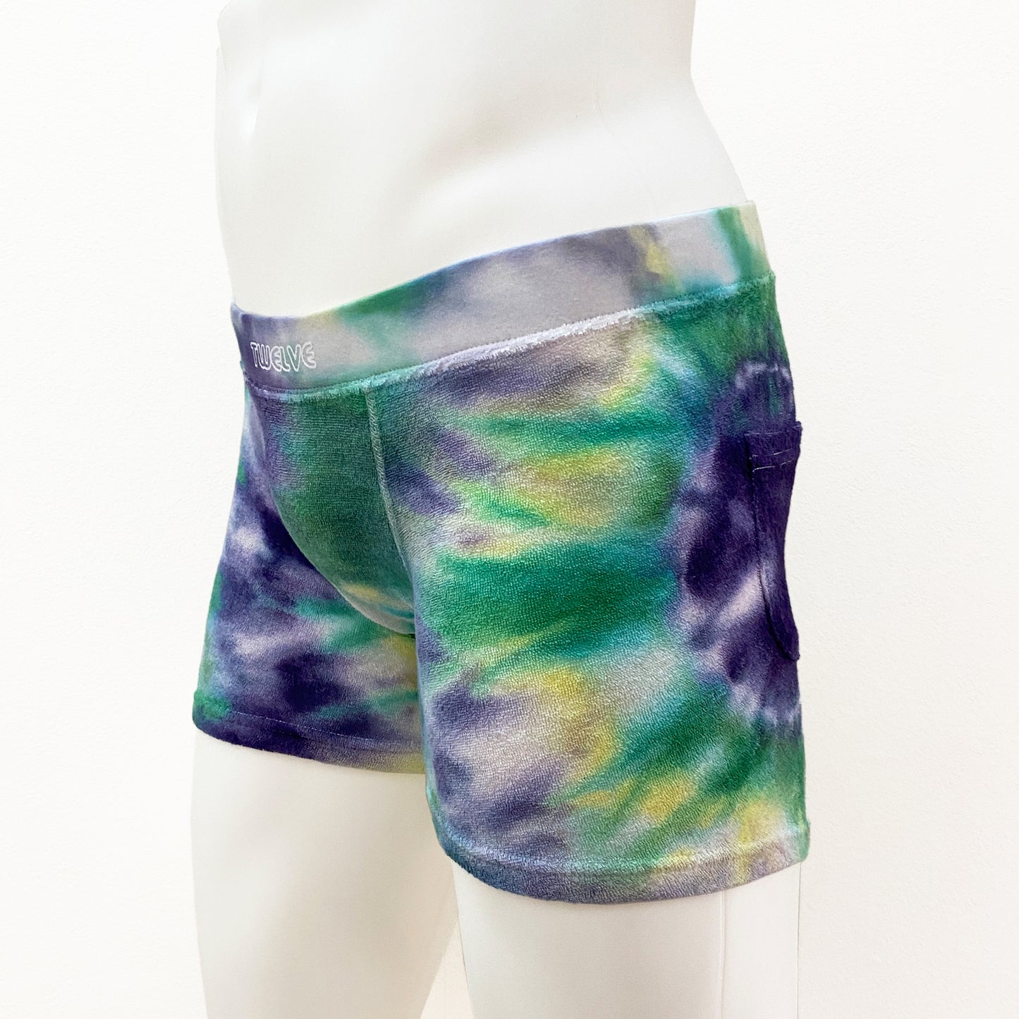 24-07b PEACE Wappen Tie Dye Stretch Pile BOXER