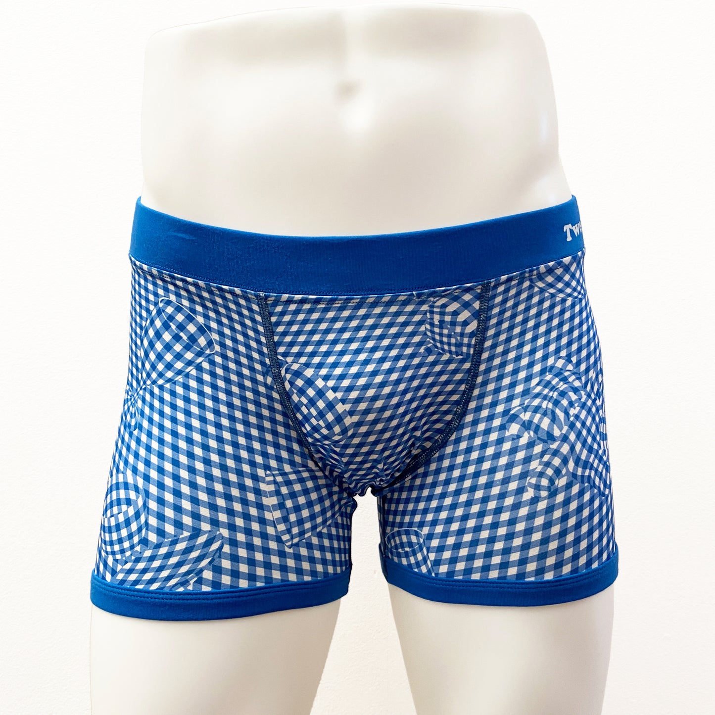 24-12  3D Gingham Check Inkjet print BOXER