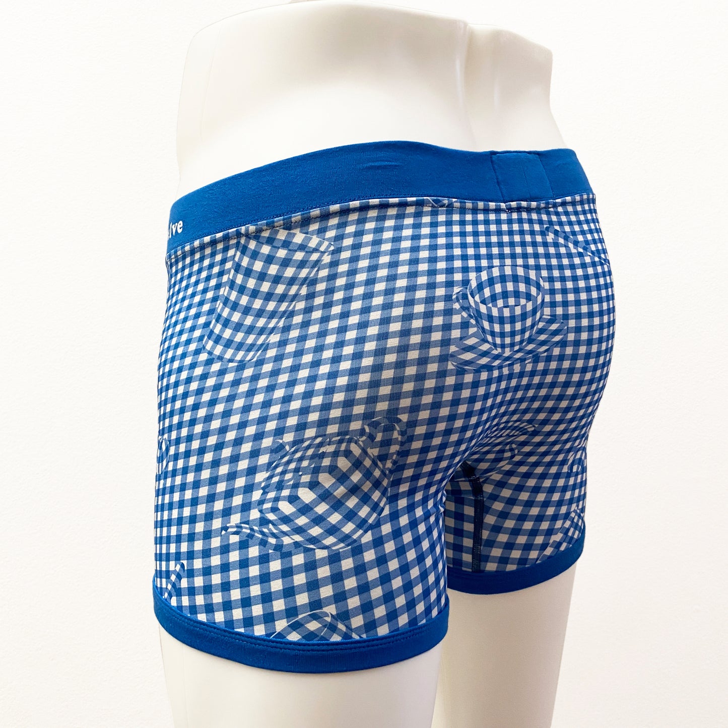 24-12  3D Gingham Check Inkjet print BOXER