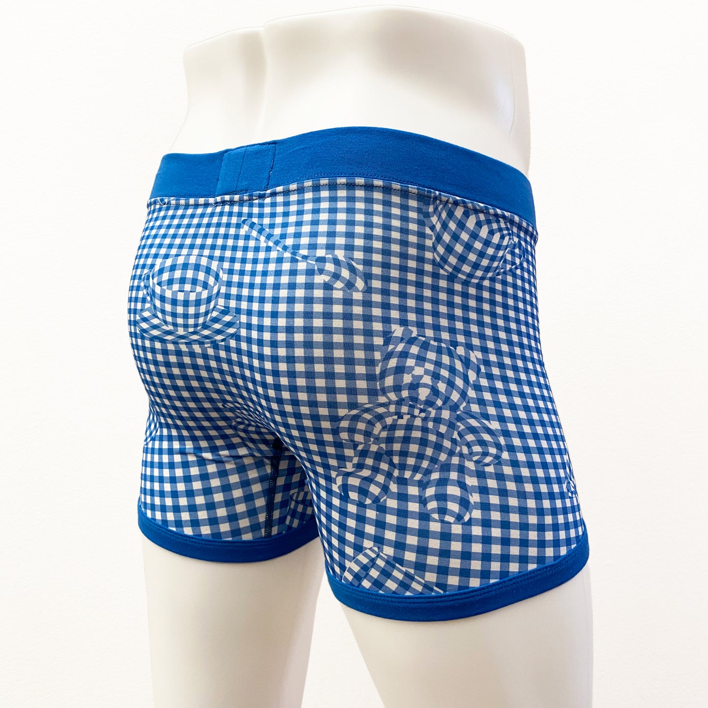 24-12  3D Gingham Check Inkjet print BOXER