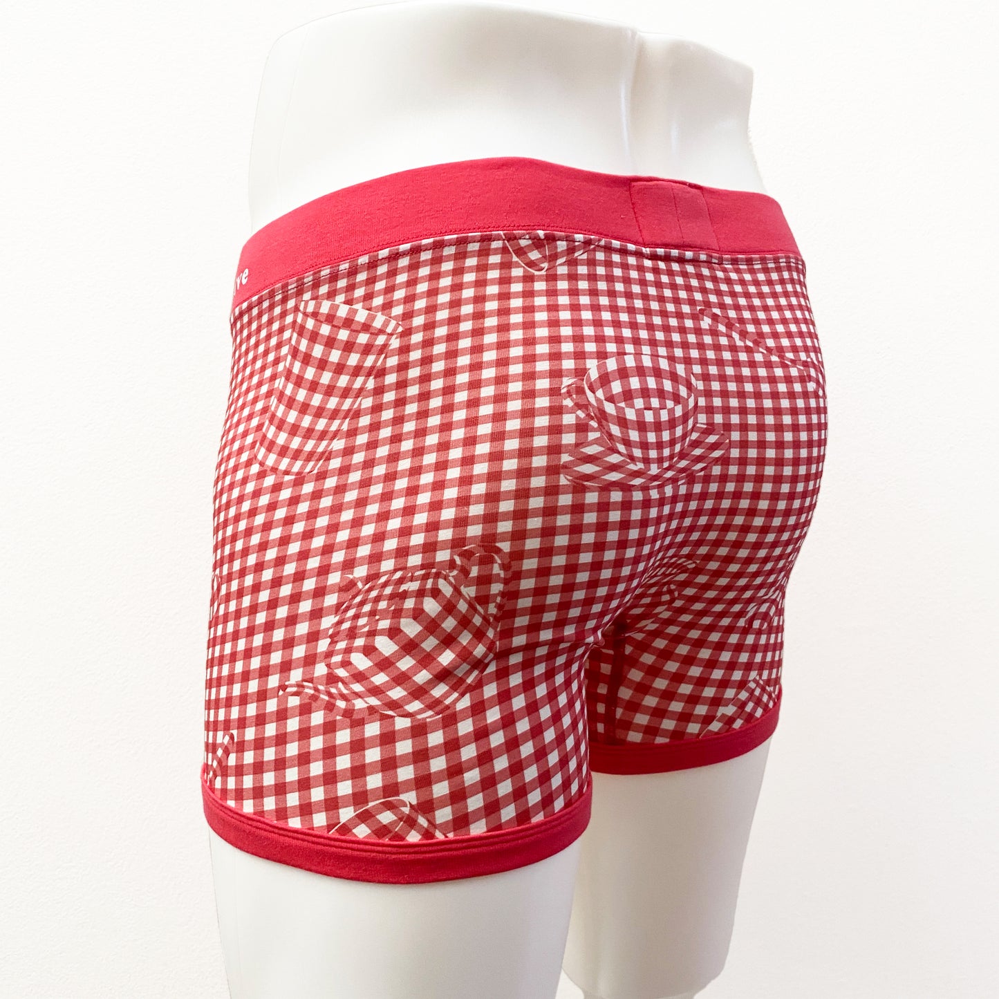 24-12  3D Gingham Check Inkjet print BOXER