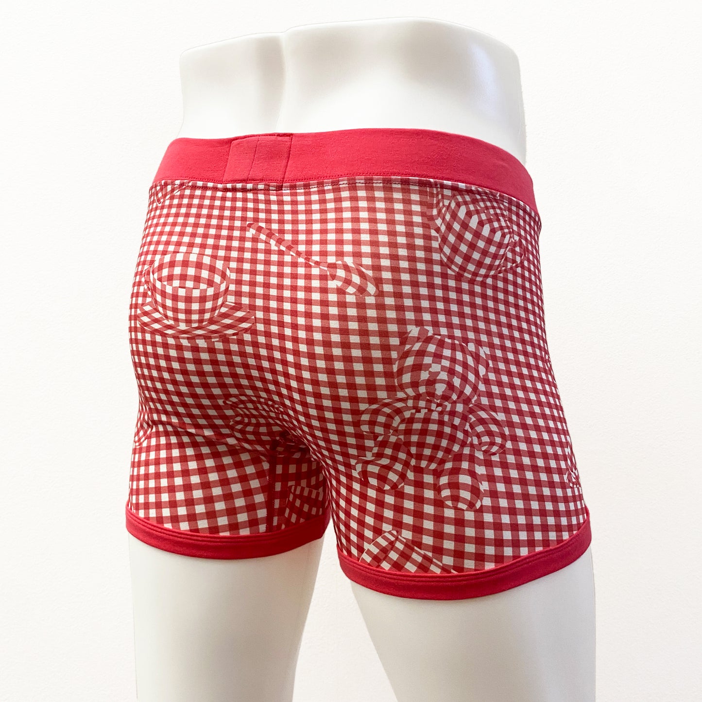 24-12  3D Gingham Check Inkjet print BOXER