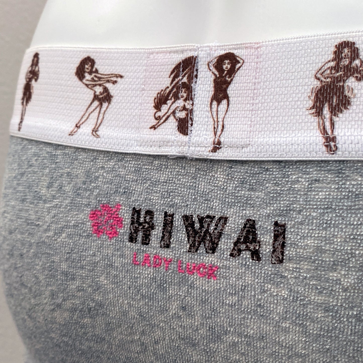 24-18 Stretch Pile HIWAI HULA GIRLS Elastic band print BOXER