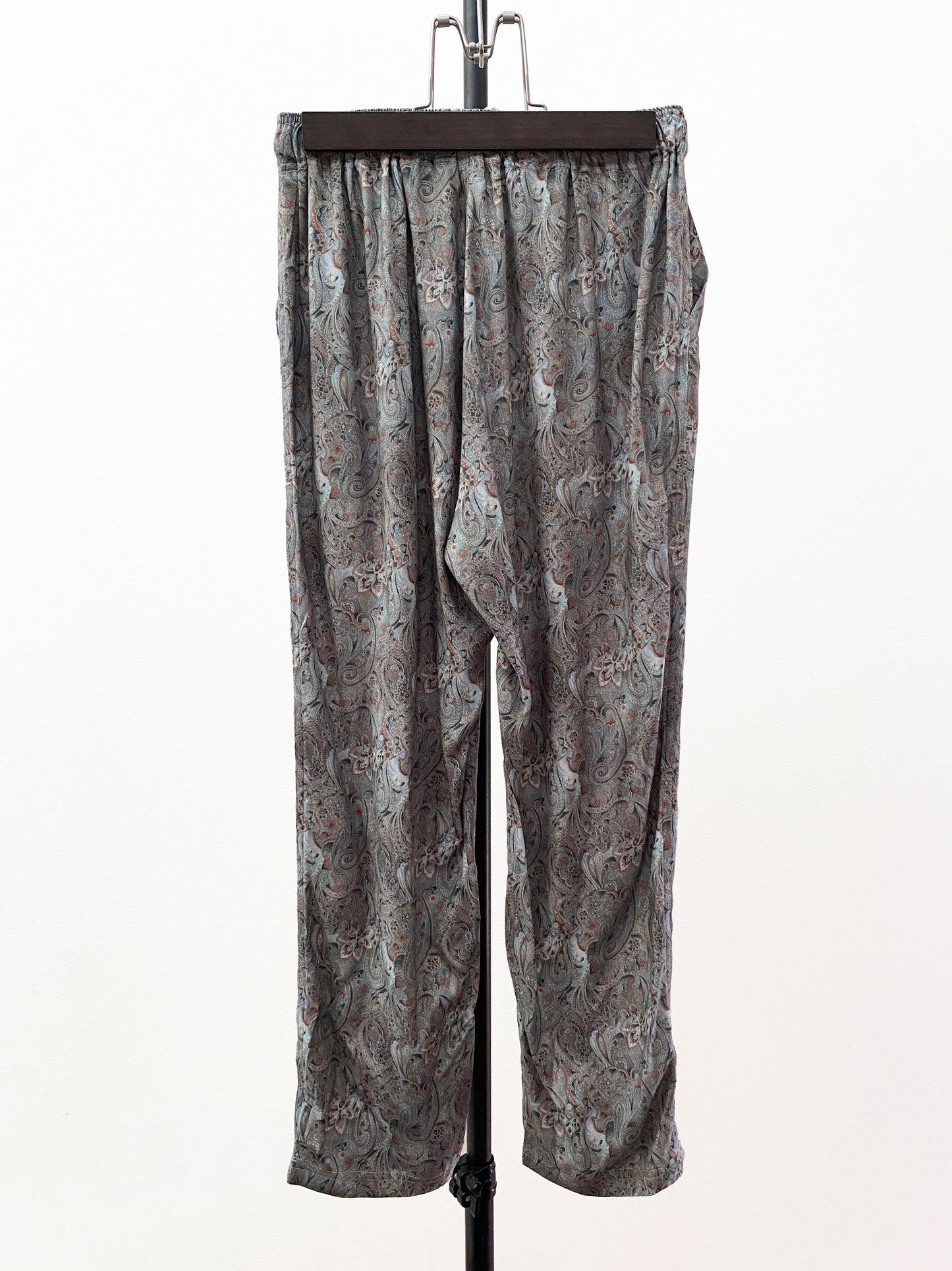 OTT23-04 PAISLEY INKJET PRINT RAYON100%FABRIC PANTS