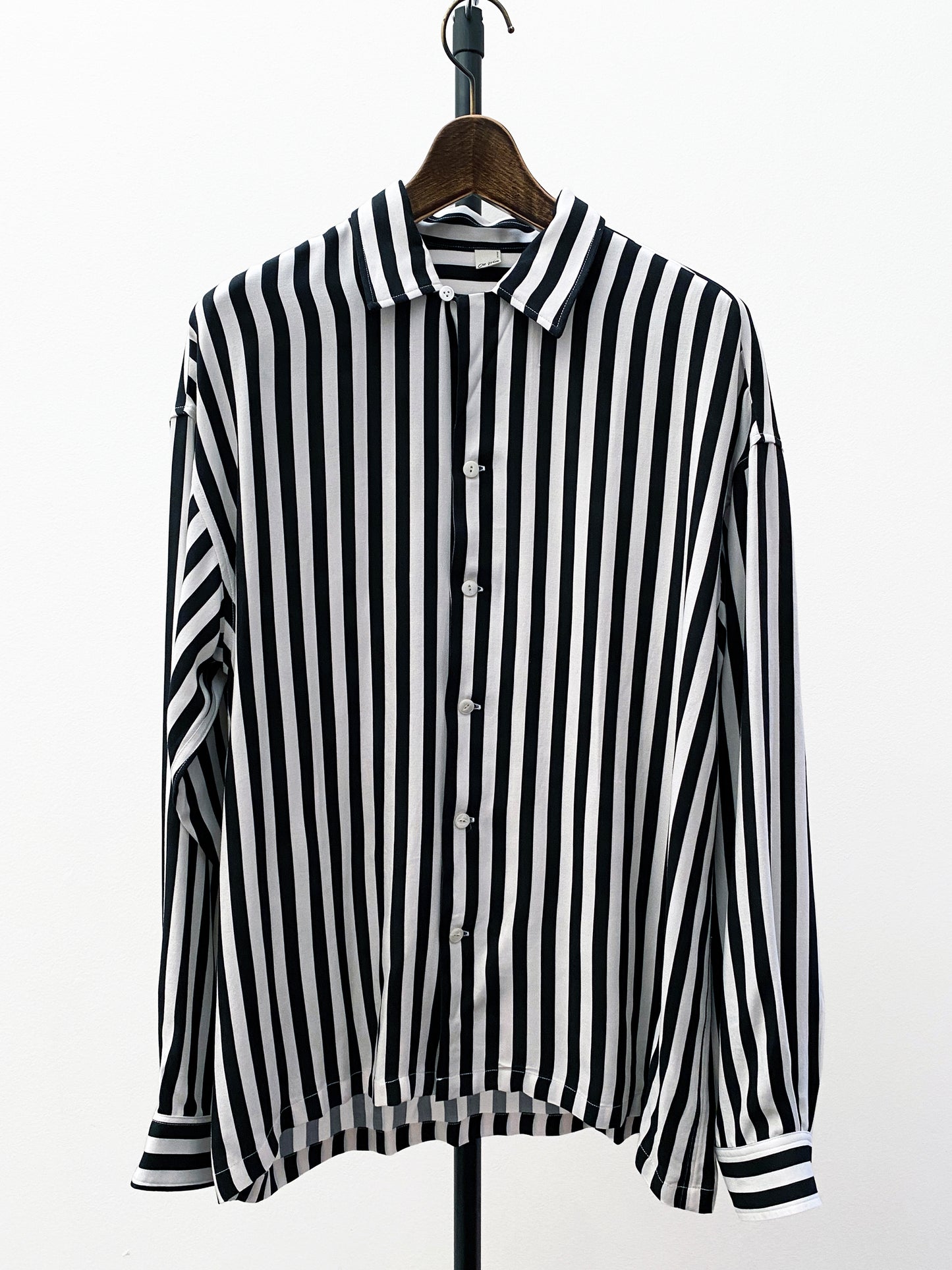 OTT23-13 STRIPE INKJET PRINT RAYON100% L/S SHIRTS