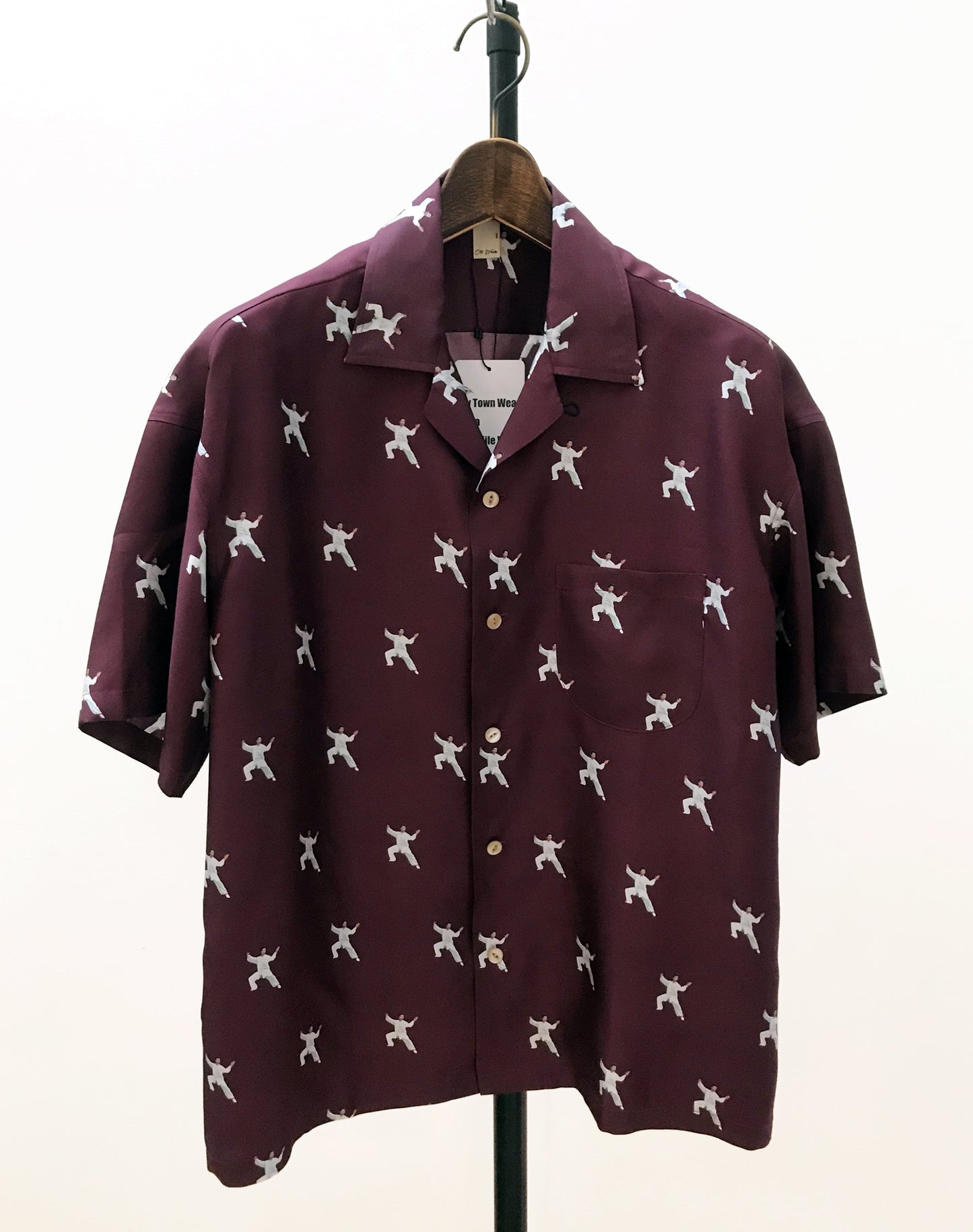 OTT18-09 SILK100%INKJET Tai chi PRINT SHIRTS