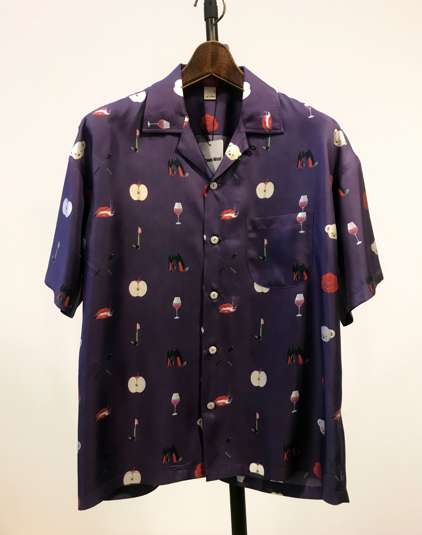 OTT19-05 SILK100%INKJET ICON PRINT SHIRTS