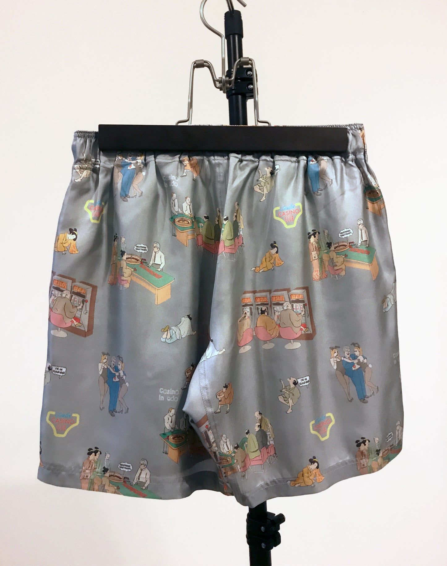 OTT19-12 SILK100％INKJET CASINO in EDO PRINT SHORTS