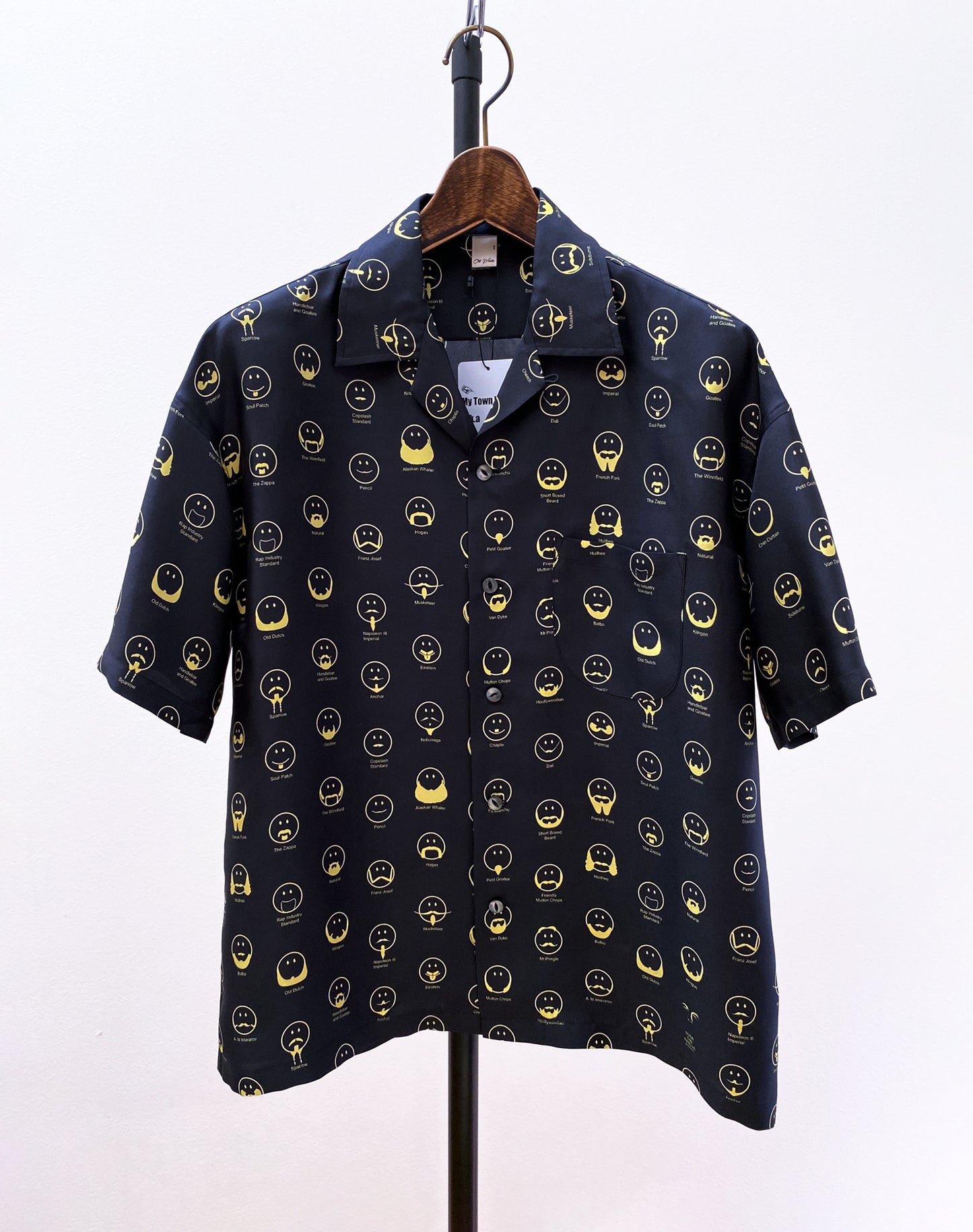 OTT20-05b SILK INKJET BEARDS SMILE PRINT SHIRTS