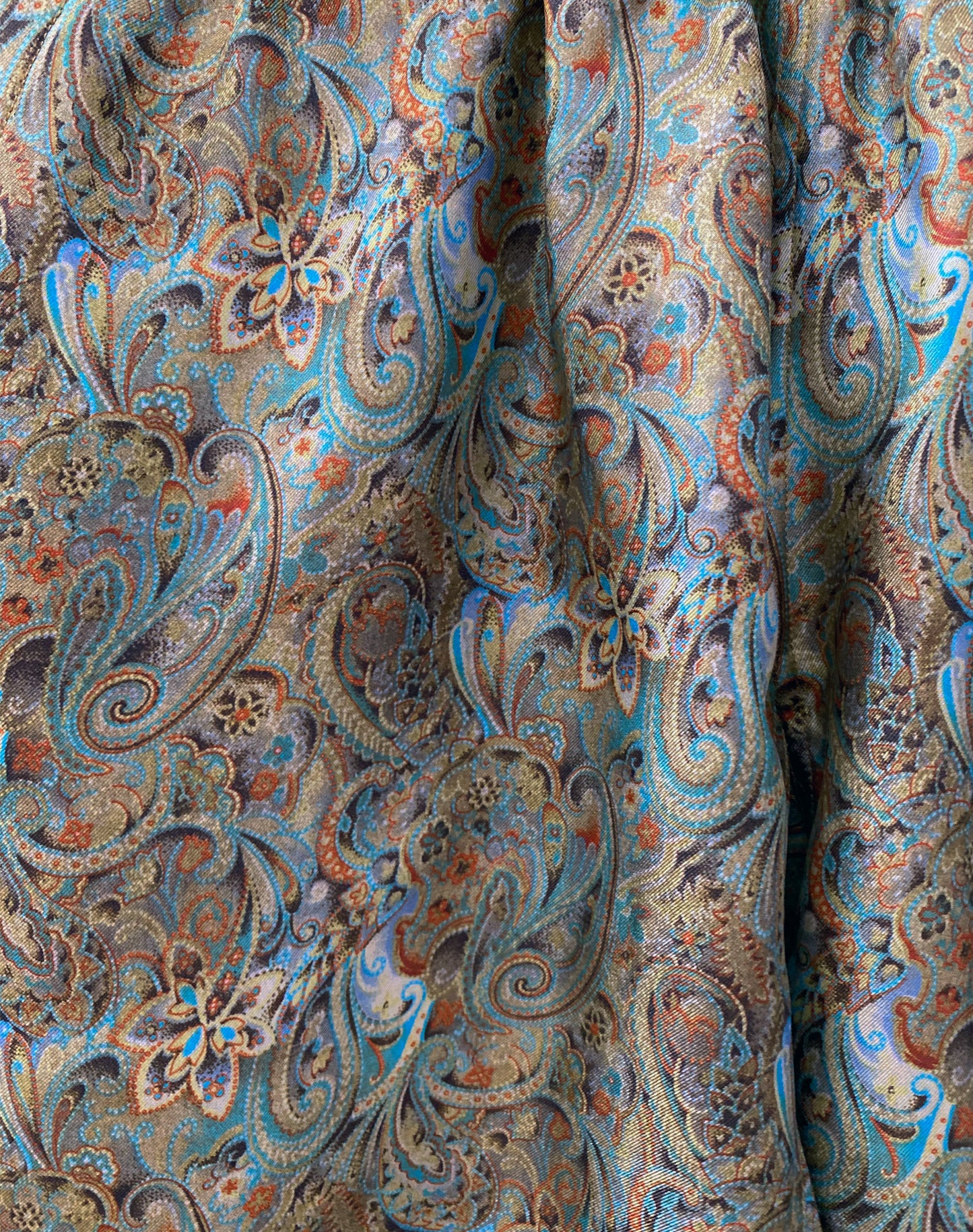 OTT20-12a SILK INKJET PSYPAISLEY PRINT SHORTS