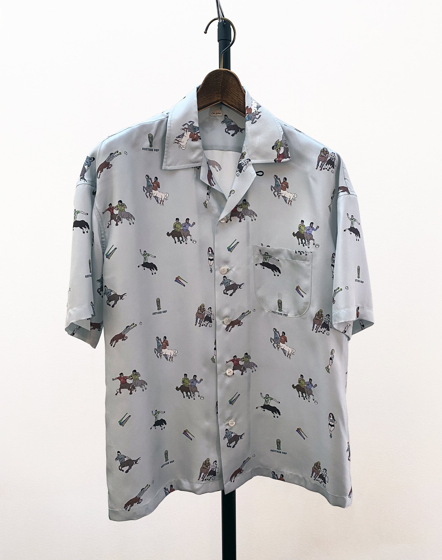 OTT21-04a CENTAUR CUP  INKJET PRINT SILK100% H/S SHIRTS (SILVERGREY)