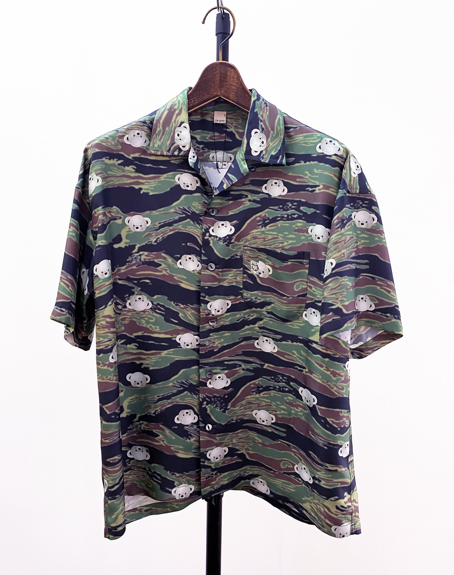 OTT21-06 TYGERCAMO BEAR INKJET PRINT SILK100% H/S SHIRTS