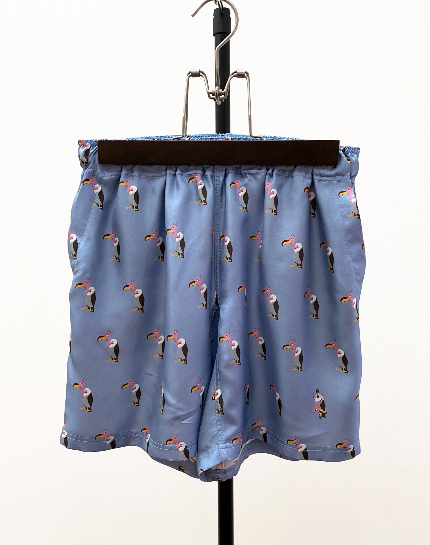 OTT21-13b HAGETAKA INKJET PRINT SILK100% SHORTS (LBLUE)