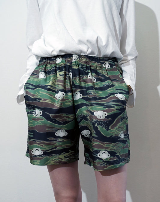 OTT21-16 TYGERCAMO BEAR INKJET PRINT SILK100% SHORTS