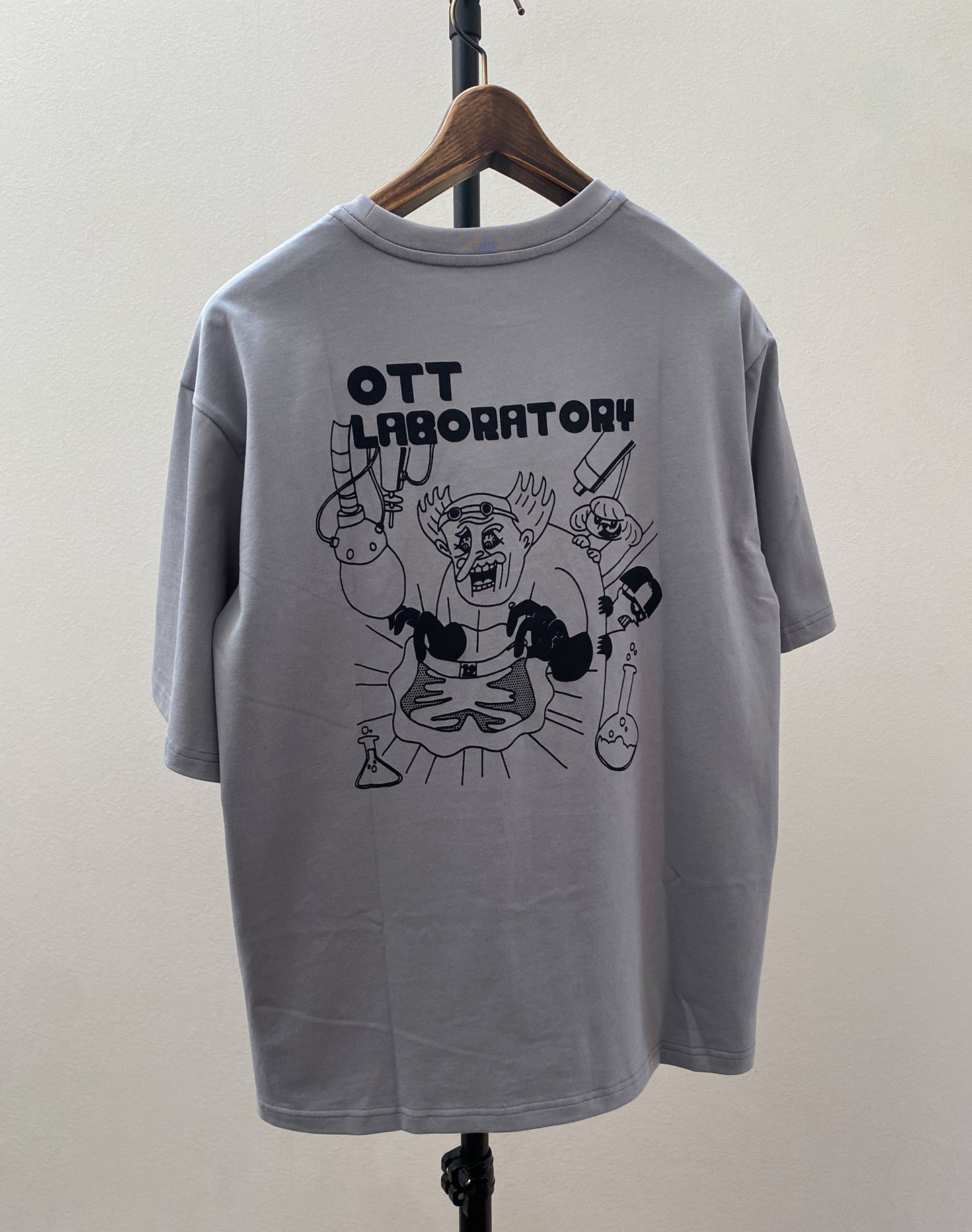 OTT22-19 OTTLab BACK SILK SCREEN PRINT BIG T-SHIRTS