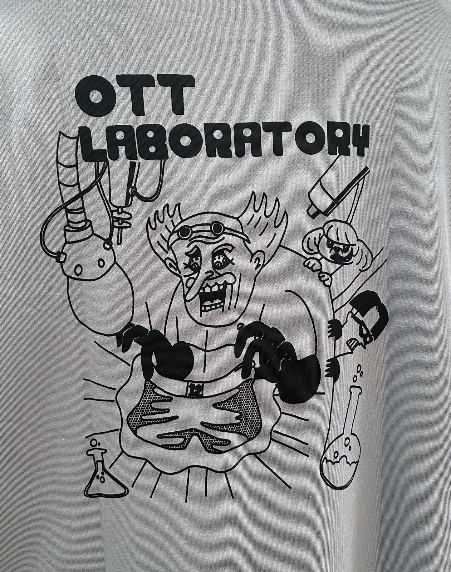 OTT22-19 OTTLab BACK SILK SCREEN PRINT BIG T-SHIRTS